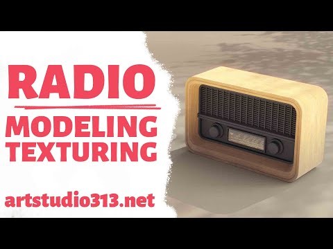 Blender Beginner Tutorial - Creating Radio from modeling to UV Unwrapping & Texturing