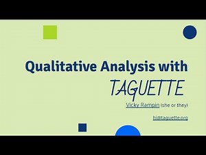 Taguette for Qualitative Data Analysis