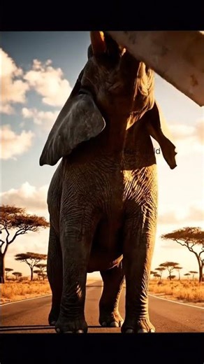 Aggressive Elephant Throws Rock 😱 | Wild Road Moment