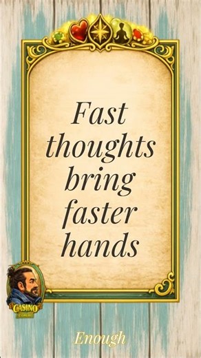 👇Fast thoughts bring faster hands 👀