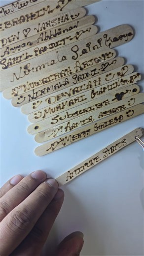 ASMR Your Name on a Popsicle Stick! 🔥 Wood Burning Art #shorts #ytshorts @attitudestatus1889
