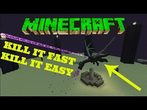 Minecraft Fastest Easiest Way to kill The Ender Dragon Simple Xbox Ps4 Pc PE Tutorial