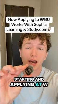 How WGU works with Sophia learning and study.com #wgu