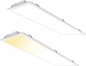 CycevSun 2x4 LED Flat Panel Light - Drop Ceiling 3000K 4000K 5000K Selectable & 30W 40W 50W Options, 0-10V Dimmable, 100-277V, ETL, 2 Pack
