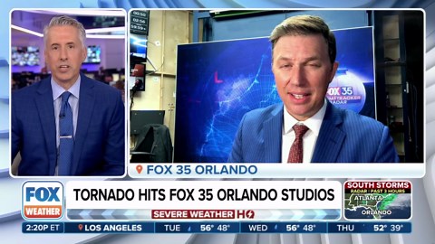 Orlando meteorologist live on air tells co-workers to shelter during tornado