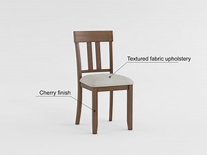 Lazzara Ormond 7-Piece Cherry Finish Wood Top Dining Room Set Seats 6 5762