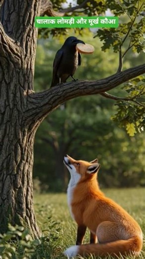 चालाक लोमड़ी और मूर्ख कौआ 😭#shorts#youtubeshorts #shortvideo