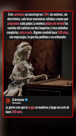 NO ES UN ROBOT. LLEVA 240 AÑOS TOCANDO SIN UN SOLO CABLE.