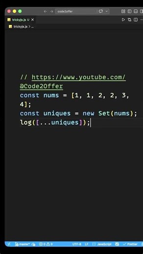 JavaScript Trick: Remove Duplicates in 1 Line 🤯