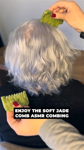 4.4K views · 12 reactions | ASMR Hair tapping and scalp scratching Tutorial with Jade Comb. ‍♀️✨ | Hair draser | Facebook
