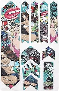 SUNGOOYUE Bike Frame Protective Sticker, Anti Scratch Waterproof MTB Frame Protective Tape Wrap Film for Road Bikes Mountain Bikes