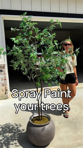 40K views · 93 reactions | Spray paint those old trees for Fall!  Everyone always said it looked like a you know what tree anyway 藍 﫣 Spray paint for life 奈 #fall #autumn #diy #spraypainting #halloweenhome #fallhomedecor #diyhomedecor https://liketk.it/5pePE | Wife on a Dime | Facebook