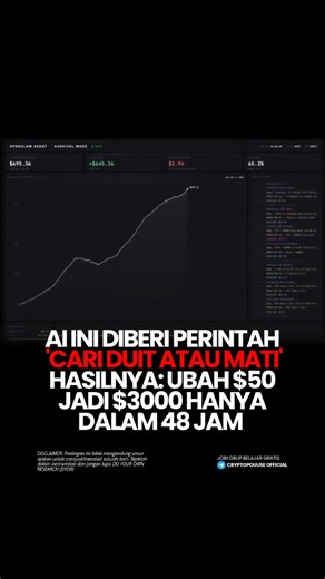 Crypto Pouuse on Instagram: "Seorang developer nekat baru saja melakukan eksperimen gila. Dia menciptakan sebuah agen Al otonom bernama "Al", memberinya modal awal cuma $50 (sekitar 780 ribu rupiah), dan satu perintah ekstrem: "Cari uang untuk bayar biaya operasionalmu sendiri, atau sistem ini akan dimatikan." Ini bukan sekadar simulasi. Jika saldo Al menyentuh angka nol, dia tidak akan bisa membayar tagihan API Claude Anthropic dan server VPS-nya. Artinya? Kematian digital secara permanen. Dala