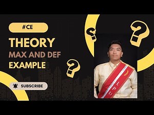 Theory of Structures: Deflection and Maximum Moment and Shear Example