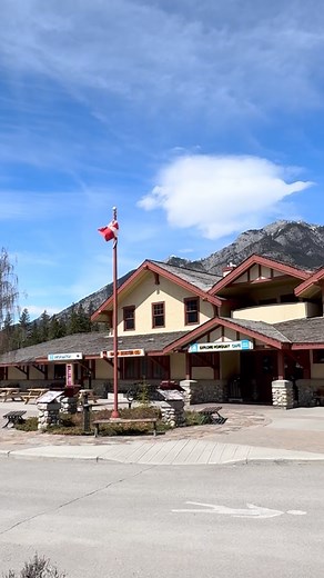 The calm before the summer. The Banff Train Station is gearing up for a sunny new season with locals and visitors ☀️ Check out the fleet from @bikebanffrentalsandtours and take advantage of the Bow Valley Parkway closure until June 25 🚲 #banffecotransithub #transit #banffnationalpark #mybanff | Banff Eco Transit Hub