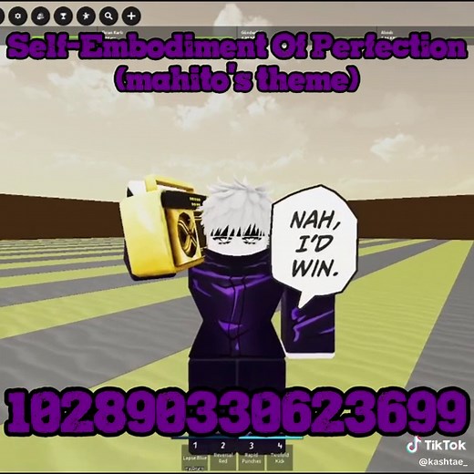 jjs soundbox song ids #jjs #jujutsushenanigans #boombox #robloxsoundid #todostheme #nanamistheme #gojostheme #hollowpurple #limitless #jjksongs