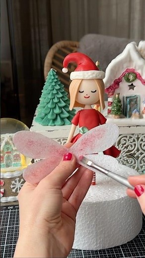 Fondant Fairy #cake #handmade #tutorial #doll #design #art #cakedecorating #diy #christmas #fairy