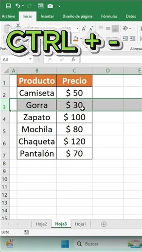 How to quickly delete rows and columns in Excel (CTRL + -) #excel #shorts #viral #exceltips