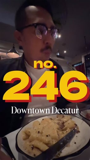 Chris | Atlanta Realtor & Local Guide on Instagram: "I’ve lived in Atlanta for over 20 years… and for my wife’s birthday, there was only one right move: No. 246 in downtown Decatur. This is her spot. She’s been here way more than me, usually for girls’ nights I’m obviously not invited to 😂 No. 246 is one of those Ford Fry concepts that just works. Italian, but towards a Southern palate, generous portions, well seasoned, and always consistent. We started with the bread service (that olive oil mi