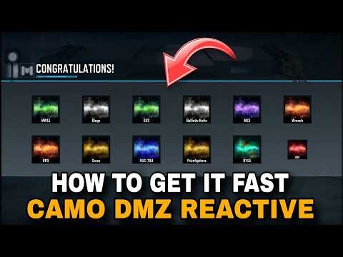 HOW TO GET DMZ REACTIVE CAMOUFLAGE SUPER FAST IN COD MOBILE