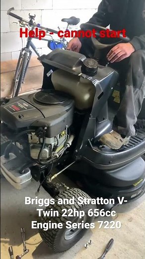 Help Briggs and Stratton V-Twin 22hp 656cc Engine Series 7220 cannot start. Whats the problem here?