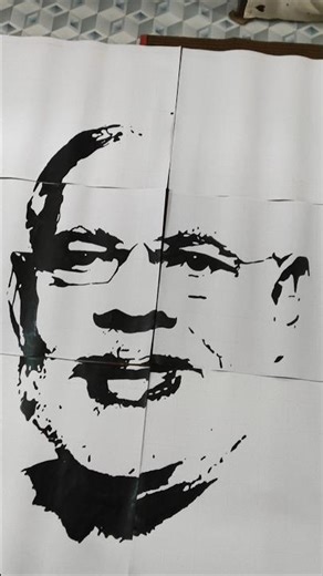 Modi ji drawing 🎨#final look #art #stencilart
