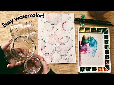 Watercolor bubble tutorial using jars