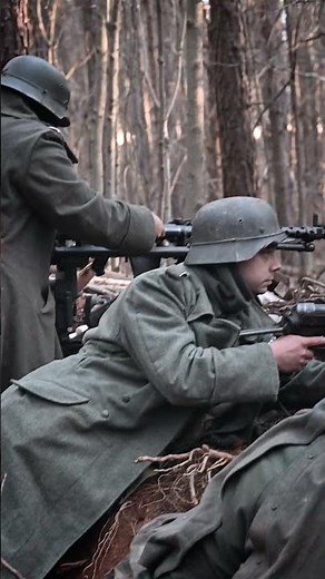 WWII Trench Defense Reenactment | German Soldiers in the Hürtgen Forest