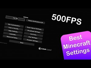 BEST Minecraft settings for QUALITY and FPS in 1.8.9