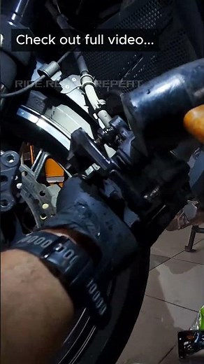 Motorcycle brake caliper slider pin stuck