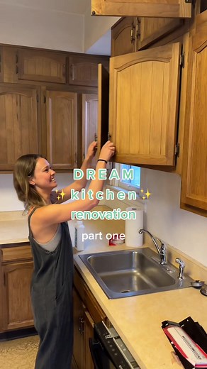 Renovating My Dream Kitchen: Restaining Old Cabinets & Wall Patching