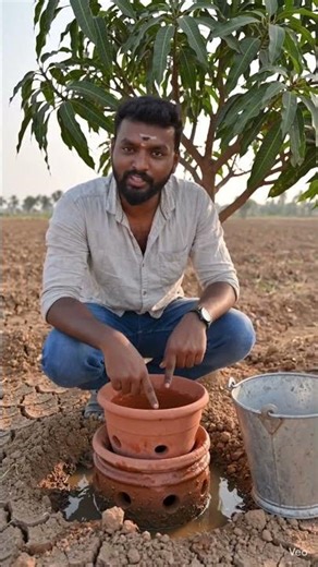 Make small holes in a large pot, fill it with sand, and place a smaller pot inside with water