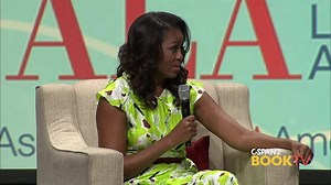 MICHELLE OBAMA THIS WEEKEND ON BOOK TV AMERICAN LIBRARY ASSOCIATION CONFERENCE SAT 7:45pm & SUN 10:45pm ET Former First Lady Michelle Obama reflects on her life and time in the White House. She addresses attendees of the American Library Association's annual conference and is joined in conversation by the Librarian of Congress Dr. Carla Hayden of the The Library of Congress. Michelle Obama's memoir, "Becoming," will be published in November. In this portion of the program, Michelle Obama talks a