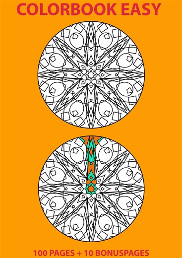 Easy Mandala Coloring Book | 100 Simple Designs | PDF + PNG Mega Pack via Google Drive - Etsy