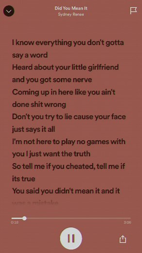 Sydney renae did you mean it #sydney #renae #fyp #spotify