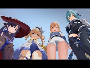 【Genshin Impact MMD】 Ghost Dance - Eula, Jean, Mona, Barbara