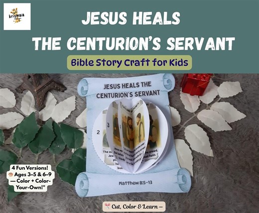 Jesus Heals the Centurion’s Servant – Bible Story Craft: Cut & Glue Activity (PDF) - Etsy