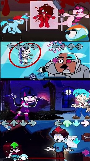 Rainbow Dash vs Boyfriend & Cyborg - FNF Mod - Friday Night Funkin' #fnf #rainbowdash #teentitans