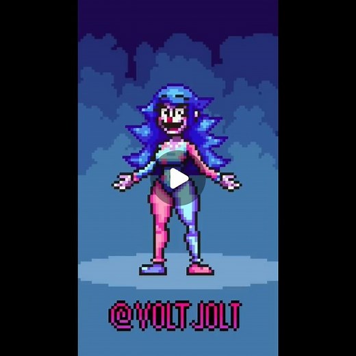 Volt Jolt | Entry into @vefrog_art 's DTIYS with Dimzelle! #animation #pixel #pixelart #oc #clowngirl #fyp #fypシ #fypage | Instagram