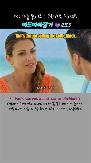 미드영어 233📌That's the pot calling the kettle black!