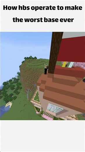 How hbs operate to build the worst base ever #minecraftmemes #minecraft #aternos #minecraftserver