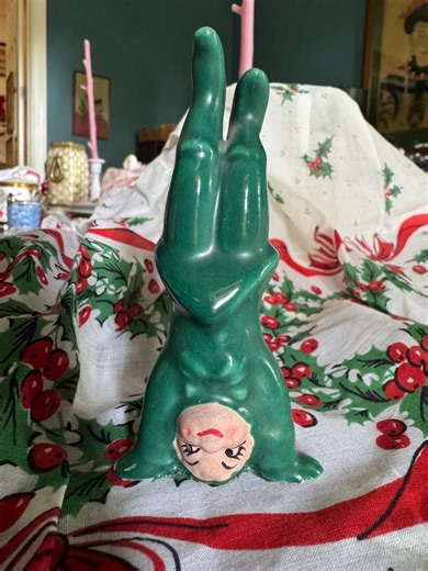 Vintage 1950 Tumbling Pixie Elf Figurine - Handstand - Etsy