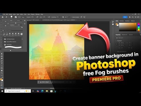 𝐂𝐫𝐞𝐚𝐭𝐞 𝐁𝐚𝐧𝐧𝐞𝐫 𝐁𝐚𝐜𝐤𝐠𝐫𝐨𝐮𝐧𝐝 𝐢𝐧 𝐏𝐡𝐨𝐭𝐨𝐬𝐡𝐨𝐩 🔥 𝐅𝐫𝐞𝐞 𝐅𝐨𝐠 𝐁𝐫𝐮𝐬𝐡𝐞𝐬 𝐓𝐮𝐭𝐨𝐫𝐢𝐚𝐥