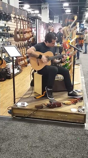 Crossroads Music at Ortega Guitars Percussion Stomp Box Demo at the NAMM Show 2019