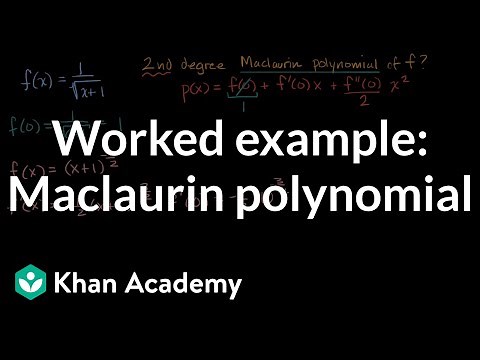Worked example: Maclaurin polynomial | Series | AP Calculus BC | Khan Academy
