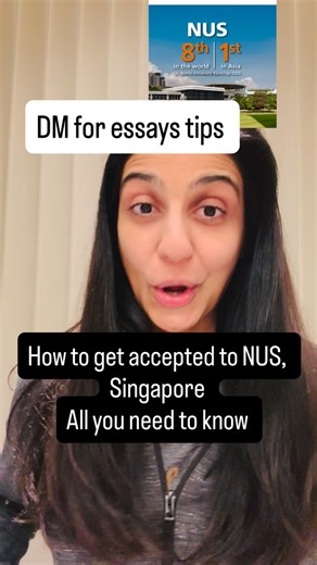 Shaista Baljee on Instagram: "Thinking of applying to NUS? Here’s everything you need to know to get this right. From deadlines to essay topics to exactly what your academic referee should highlight. Quick reminder: your referee shouldn’t just list your grades. They need to bring out what you’ve done outside the classroom to grow your academic interests, leadership and teamwork. You’ll need your transcripts, board marks and any major academic achievements ready. And remember to send your board m