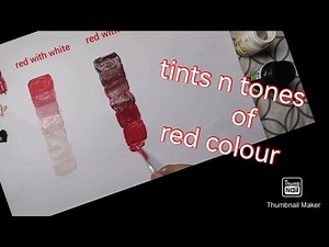 how to make tints and shades of red colour | basic colours