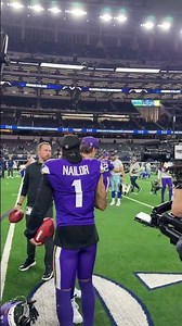 J.J. McCarthy & Jalen Nailor after Primetime Dub 🤝