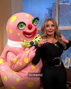 You can always expect a little bit of chaos when Mr Blobby is in the studio! 😂 | This Morning
