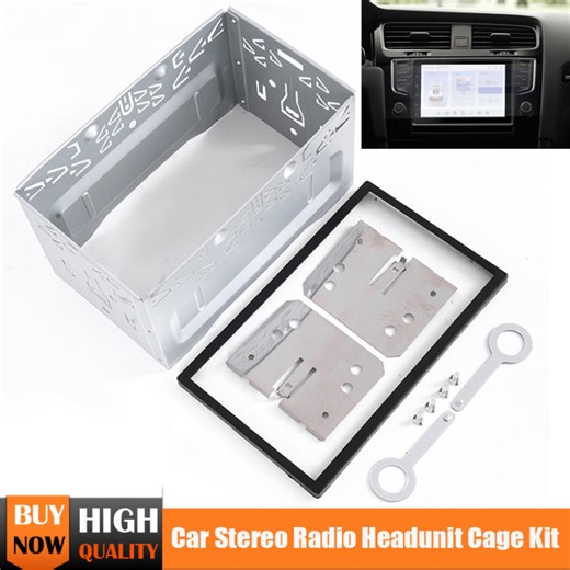 2Din Fascia Panel Frame Fitting Kit Universal For DVD Player Dash Mount Radio Head Unit Install Cover Car Interior Accessories | Lazada PH